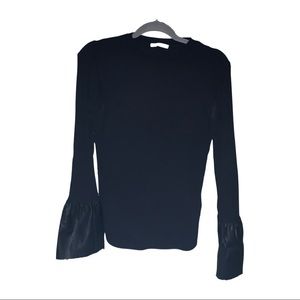Zara Black Long Sleeve Blouse